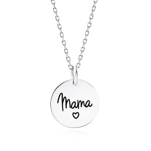 Lantisor argint cu banut gravat mama DiAmanti Z1944NR2-DIA (Argint 925‰ 2,2 g.)